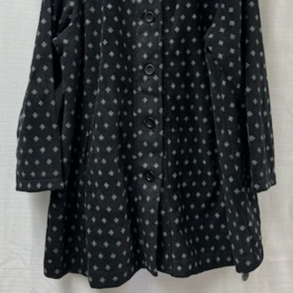 NWOT - Woman Within Fleece Swing Funnel-Neck Coat Plus Size 22/24 or 18/20 - Picture 2 of 12